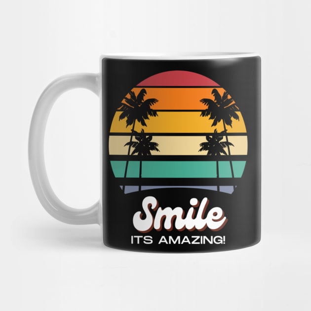 Smile - Its Amazing - Tropical Palm Trees by Benny Merch Pearl